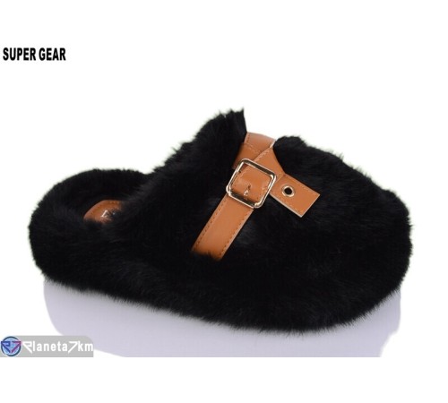 Тапки жіночі на весну/осінь (6 пар р.36-41) чорний  "Super Gear"