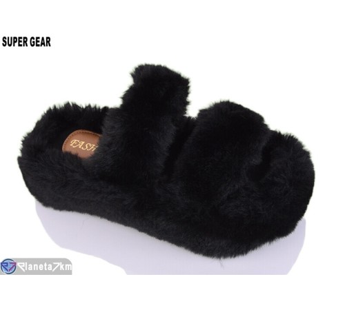 Тапки жіночі на весну/осінь (8 пар р.36-40) чорний  "Super Gear"