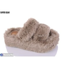 Тапки жіночі на весну/осінь (8 пар р.36-40) коричневий  "Super Gear"