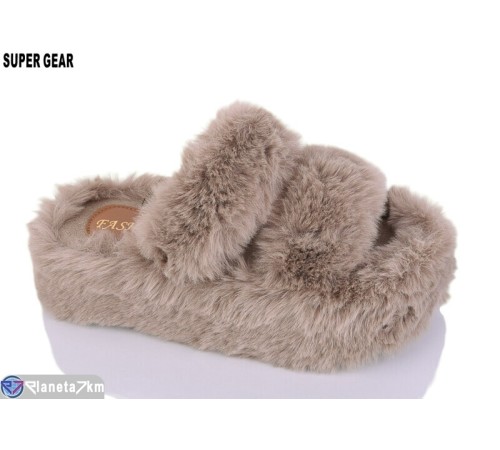 Тапки жіночі на весну/осінь (8 пар р.36-40) коричневий  "Super Gear"