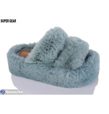 Тапки жіночі на весну/осінь (8 пар р.36-40) зелений  "Super Gear"