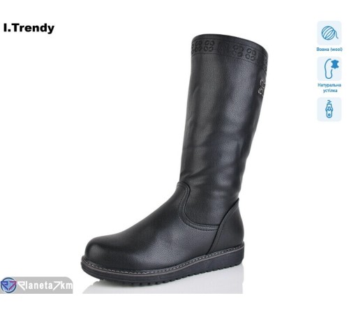 Чоботи жіночі на зиму (6 пар р.41-43) чорний  "Trendy"