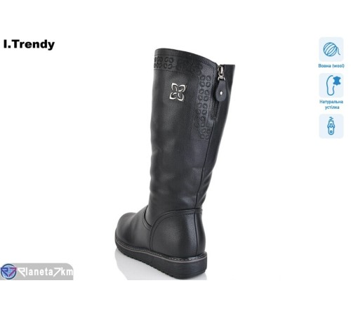 Чоботи жіночі на зиму (6 пар р.41-43) чорний  "Trendy"