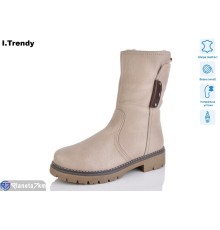 Черевики жіночі на зиму (6 пар р.36-41) бежевий  "Trendy"