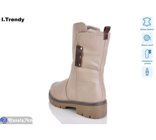 Черевики жіночі на зиму (6 пар р.36-41) бежевий  "Trendy"