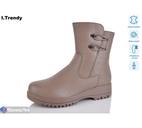 Черевики жіночі на зиму (6 пар р.36-41) коричневий  "Trendy" Черевики жіночі на зиму (6 пар р.36-41) коричневий  "Trendy"
