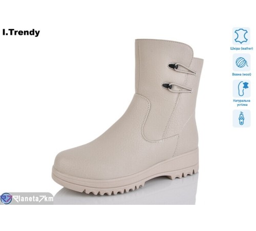 Черевики жіночі на зиму (6 пар р.36-41) бежевий  "Trendy"