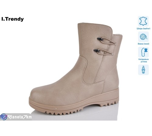 Черевики жіночі на зиму (6 пар р.36-41) бежевий  "Trendy"