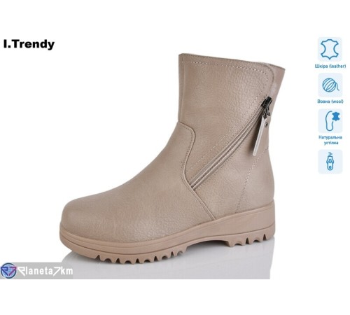 Черевики жіночі на зиму (6 пар р.36-41) бежевий  "Trendy"