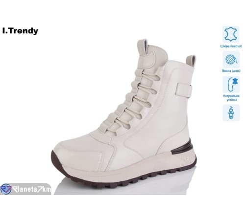 Черевики жіночі на зиму (6 пар р.36-41) бежевий  "Trendy"