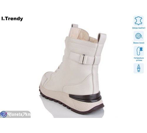Черевики жіночі на зиму (6 пар р.36-41) бежевий  "Trendy"