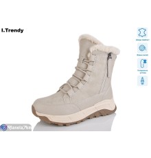 Черевики жіночі на зиму (6 пар р.36-41) бежевий  "Trendy"
