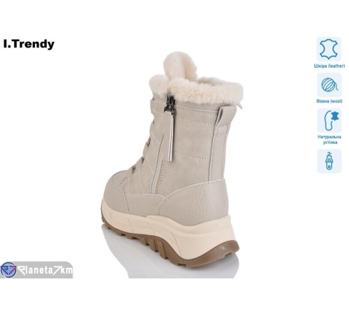 Черевики жіночі на зиму (6 пар р.36-41) бежевий  "Trendy"