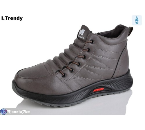 Черевики жіночі на зиму (8 пар р.36-41) коричневий  "Trendy"