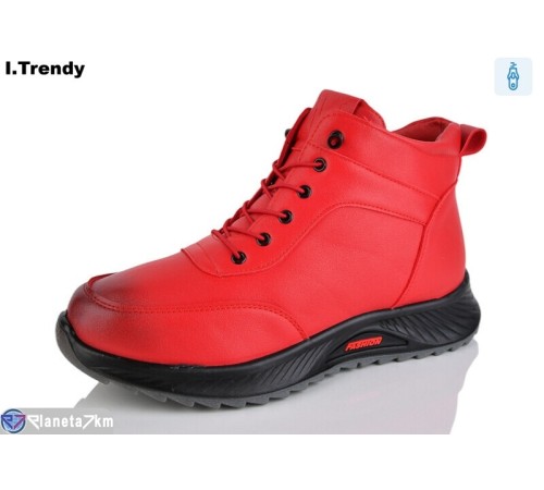 Черевики жіночі на зиму (8 пар р.36-41) червоний  "Trendy"