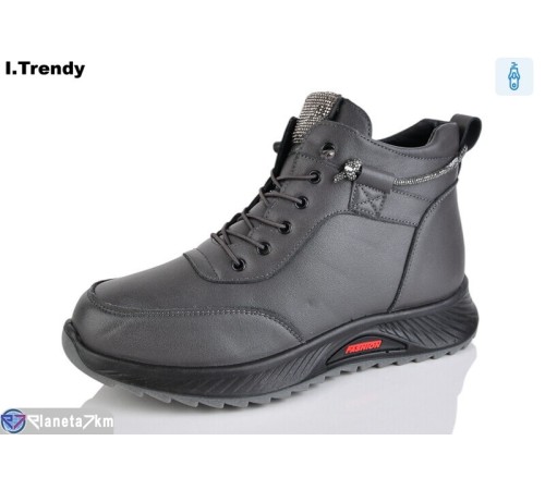 Черевики жіночі на зиму (8 пар р.36-41) сірий  "Trendy"