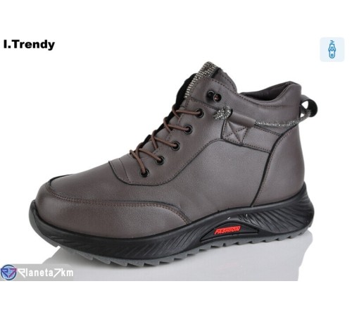 Черевики жіночі на зиму (8 пар р.36-41) коричневий  "Trendy"