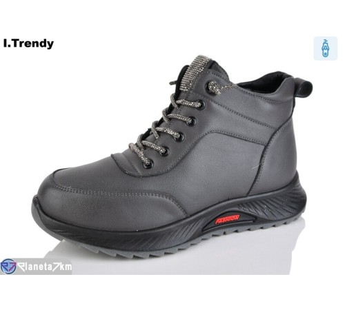 Черевики жіночі на зиму (8 пар р.36-41) сірий  "Trendy"