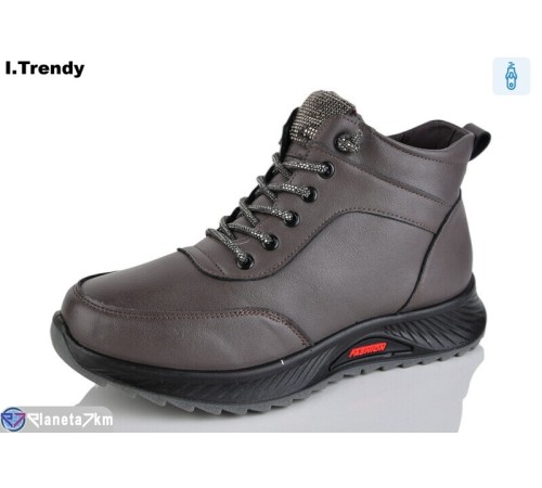 Черевики жіночі на зиму (8 пар р.36-41) коричневий  "Trendy"