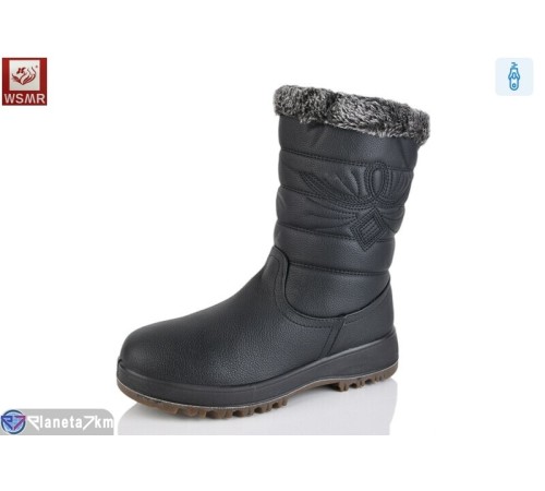 Чоботи жіночі на зиму (8 пар р.36-41) чорний  "WSMR"