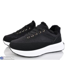 Кросівки жіночі на зиму (8 пар р.36-41) чорний  "LOREDANA"