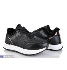 Кросівки жіночі на зиму (8 пар р.36-41) чорний  "LOREDANA"