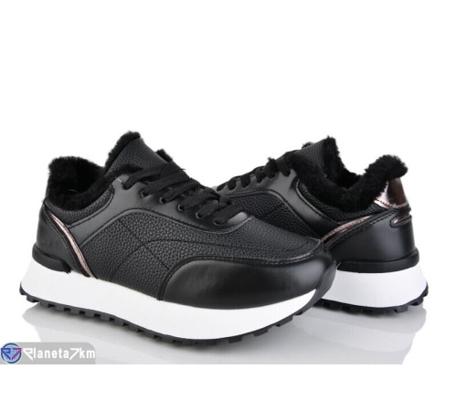 Кросівки жіночі на зиму (8 пар р.36-41) чорний  "LOREDANA"