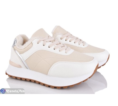 Кросівки жіночі на зиму (8 пар р.36-41) бежевий  "LOREDANA"