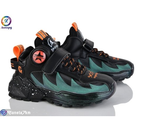 Дитячі кросівки на весну/осінь (10 пар р.26-31) чорний  "Леопард"