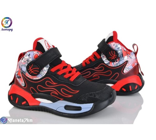 Дитячі кросівки на весну/осінь (10 пар р.27-31) чорний  "Леопард"