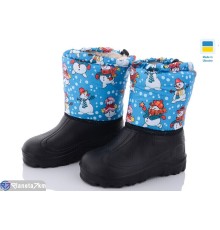 Дитячі чоботи з піни на зиму (8 пар р.30-37) блакитний  "MURMUR"