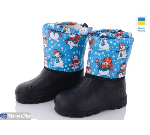 Дитячі чоботи з піни на зиму (8 пар р.30-37) блакитний  "MURMUR"