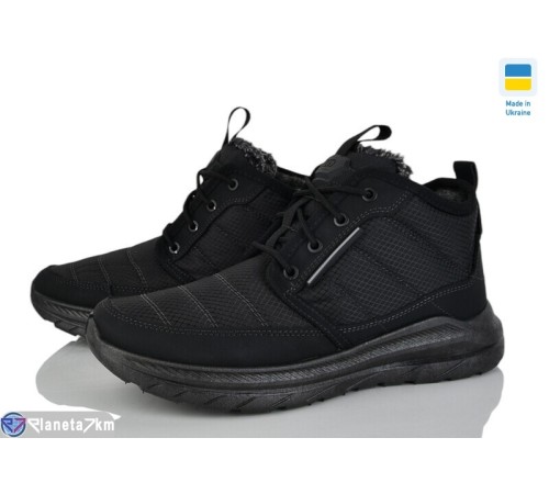 Черевики чоловічі на зиму (6 пар р.41-45) чорний  "OLLA"