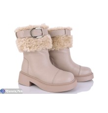 Черевики жіночі на зиму (6 пар р.36-40) бежевий  "MARADONA"