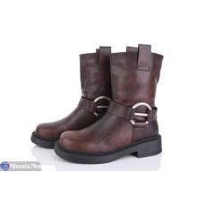 Черевики жіночі на зиму (6 пар р.36-40) коричневий  "MARADONA"