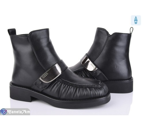 Черевики жіночі на зиму (6 пар р.36-40) чорний  "MARADONA"