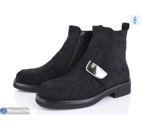 Черевики жіночі на зиму (6 пар р.36-40) чорний  "MARADONA"