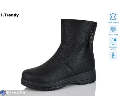 Черевики жіночі на зиму (6 пар р.36-41) чорний  "Trendy"