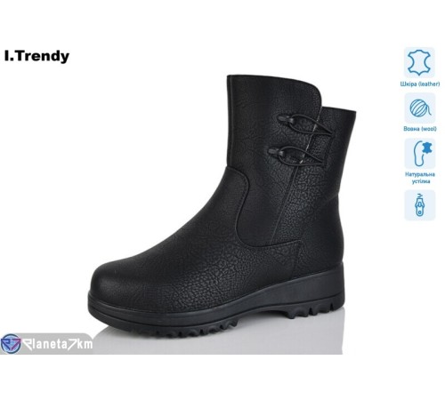 Черевики жіночі на зиму (6 пар р.36-41) чорний  "Trendy"