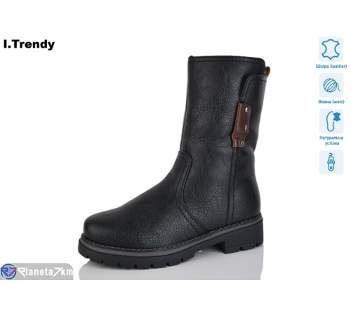 Черевики жіночі на зиму (6 пар р.36-41) чорний  "Trendy"