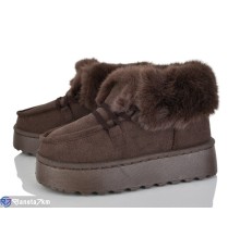 Уггі жіночі на зиму (10 пар р.36-41) коричневий  "LAIFA" Уггі жіночі на зиму (10 пар р.36-41) коричневий  "LAIFA"
