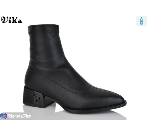 Черевики жіночі на весну/осінь (6 пар р.36-40) чорний  "Vika"