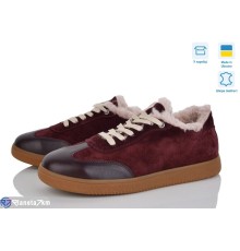 Кросівки жіночі на зиму (6 пар р.36-41) бордовий  "ERIKA"