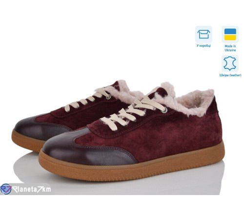 Кросівки жіночі на зиму (6 пар р.36-41) бордовий  "ERIKA"