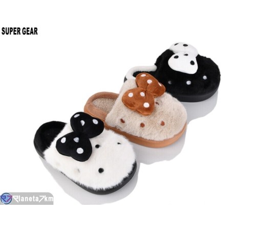 Тапки жіночі на зиму (12 пар р.36-41) мікс  "Super Gear"