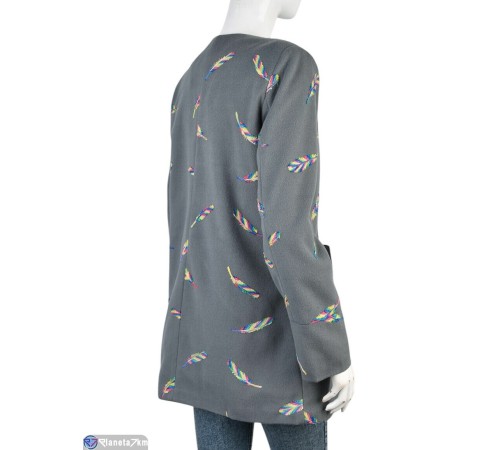 Пальто жіноче на весну/осінь (3 шт. р.сетка M-XL) сірий  "Kalabok"