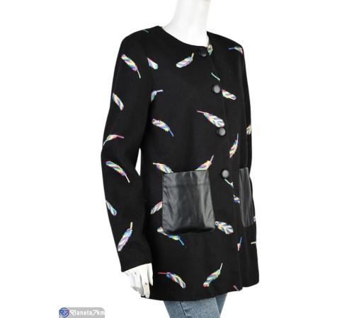 Пальто жіноче на весну/осінь (3 шт. р.сетка M-XL) чорний  "Kalabok"