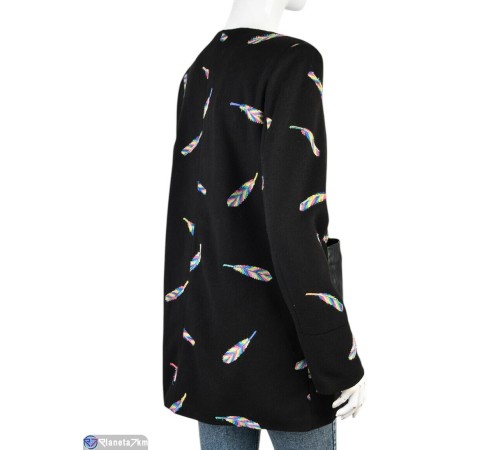 Пальто жіноче на весну/осінь (3 шт. р.сетка M-XL) чорний  "Kalabok"