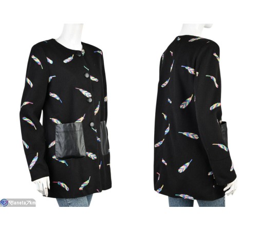 Пальто жіноче на весну/осінь (3 шт. р.сетка M-XL) чорний  "Kalabok"