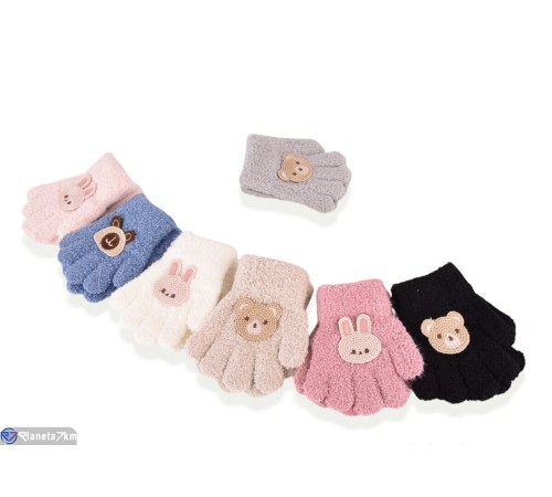 Рукавички дитячі на зиму (12 шт. р.сетка 1-3) мікс  "CAROLLA"